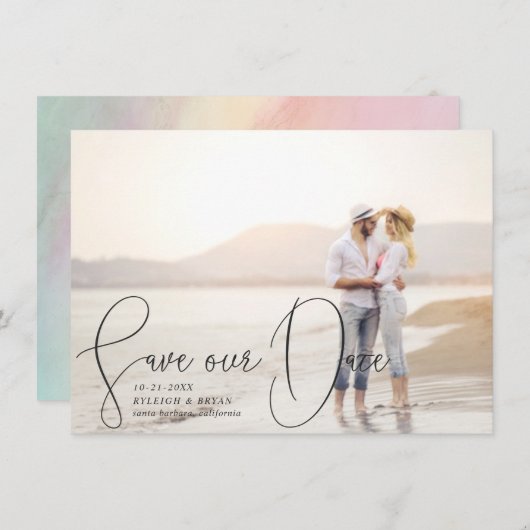 Invitation Sauvez nos lignes de raffinage par date manuscrit (Devant / Derrière)