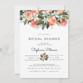 Invitation Savannah - Aquarelle Fleurs de Pêche Mariage (Devant)