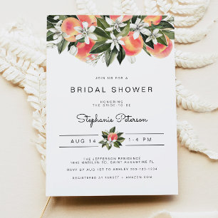 Invitation Savannah - Aquarelle Fleurs de Pêche Mariage