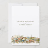 Invitation Savannah Georgia Skyline Enregistrer la date (Dos)