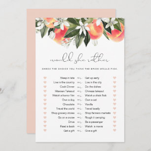 Invitation SAVANNAH Peach Voudrait-Elle Plutôt Jeu De Mariage