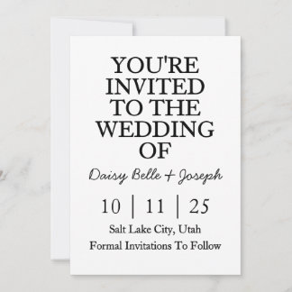 Invitation Save The Date