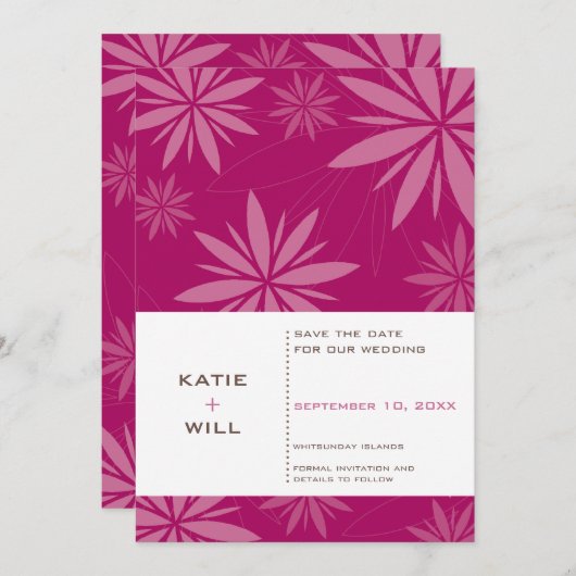 Invitation SAVE THE DATE ANNONCE :: vitalité 6P (Devant / Derrière)