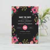 Invitation Save the date. Annonces florales Mariages modernes (Debout devant)