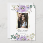 Invitation Save the date | Aquarelle Lavender Peony Floral (Devant)