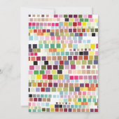 Invitation Save the date | Bazar couleur (Dos)