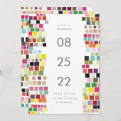 Invitation Save the date | Bazar couleur (Devant / Derrière)