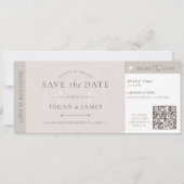 Invitation Save the Date Boarding Pass Wedding Plane Ticket (Devant)
