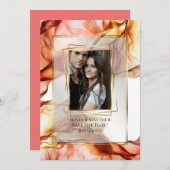 Invitation Save the date | Cadre photo Automne Abstrait 3 (Devant / Derrière)