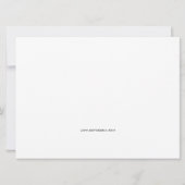 Invitation 'Save the Date' contemporaine (Dos)