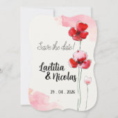 Invitation Save the Date "Coquelicots" (Devant)