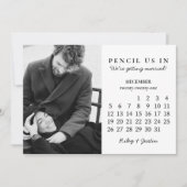 Invitation Save the date | Décembre 2021 Calendrier des mois (Devant)