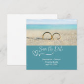 Invitation Save the Date Destination Beach Wedding (Devant / Derrière)
