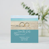 Invitation Save the Date Destination Beach Wedding (Debout devant)