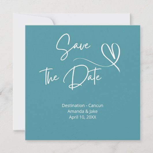 Invitation Save the Date Destination Wedding (Devant)