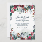 Invitation Save the date. Dusty Blue | Mariage Bourgogne (Devant)