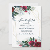 Invitation Save the date. Dusty Blue | Mariage Bourgogne (Devant)