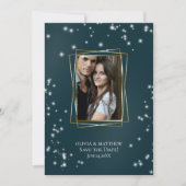 Invitation Save the date | Elégant bord de mer Sheer Tulle Ar (Devant)