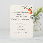 Invitation 'Save the Date' – Élégant Mariage d'Aut (Debout devant)