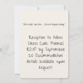 Invitation 'Save the Date' – Élégant Mariage d'Aut (Dos)