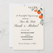 Invitation 'Save the Date' – Élégant Mariage d'Aut (Devant)