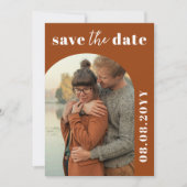 Invitation « Save the Date » en terracotta orange  (Devant)
