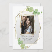Invitation Save the date | Eucalyptus du printemps moderne (Devant)