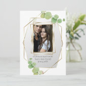 Invitation Save the date | Eucalyptus du printemps moderne (Debout devant)