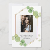 Invitation Save the date | Eucalyptus du printemps moderne (Devant)
