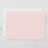 Invitation Save the date. Gris Blush rose moderne Floral (Dos)