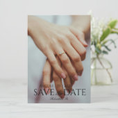 Invitation Save The Date- Large photo  (Debout devant)