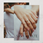 Invitation Save The Date- Large photo  (Devant / Derrière)