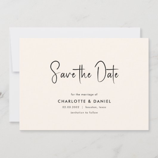 Invitation Save the date! Moderne, Minimale, Typographie, (Devant)