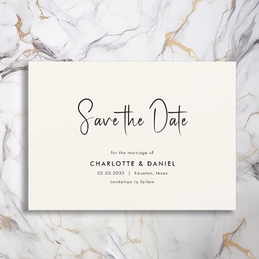 Invitation Save the date! Moderne, Minimale, Typographie,
