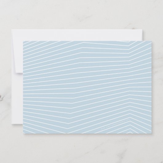 Invitation SAVE THE DATE moderne sprig simple bordure bébé bl (Dos)