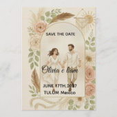 Invitation Save the Date: Olivia & Liam (Devant)