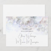 Invitation Save the Date | Pastel Peonies Floral  (Devant / Derrière)