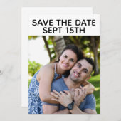 INVITATION SAVE THE DATE PHOTO CUSTOM WEDDING (Devant / Derrière)