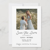 Invitation Save the Date Photo Minimalist Whimsical (Devant)