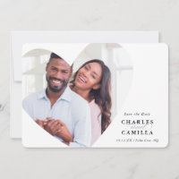 SAVE THE DATE photo moderne cadre élégant coeur