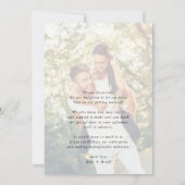 Invitation SAVE THE DATE photo moderne élégant coeur bleu pâl (Dos)