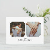Invitation Save The Date Postcard (Debout devant)
