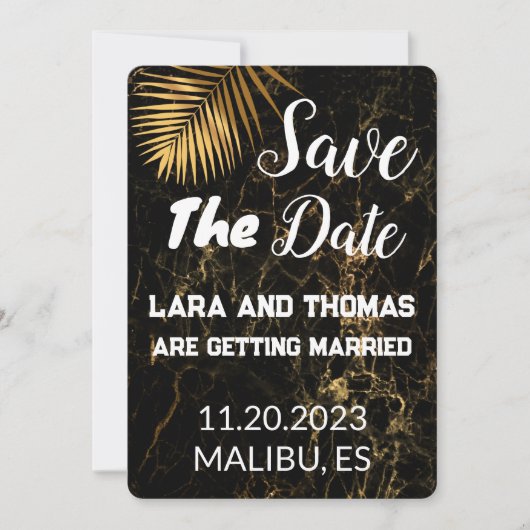 Invitation "Save the date" pour mariage (Devant)