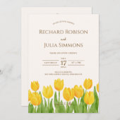 Invitation Save The Date TULIP / Fleur aquarelle (Devant / Derrière)