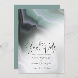 Invitation Save the date   Violet pâle Abstrait de la tige Du