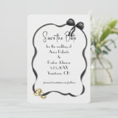 Invitation Save the Date Wedding Frame On White (Debout devant)