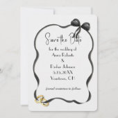 Invitation Save the Date Wedding Frame On White (Devant)