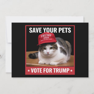 Invitation Save Your Pets Vote for Trump US Election Citation