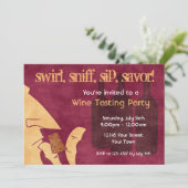 Invitation Savourer une fête du vin (Debout devant)