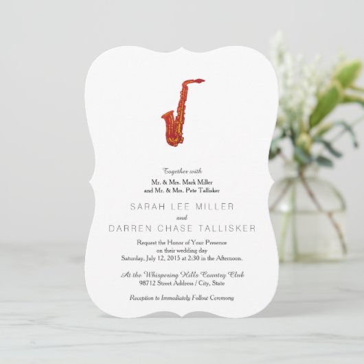 Invitation Saxophone (Debout devant)